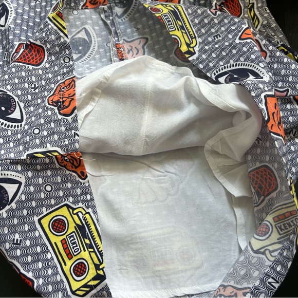 Kenzo Multicolor Girls’ Graphic Short Sleeve Dress, Size 8A - Picture 10 of 11